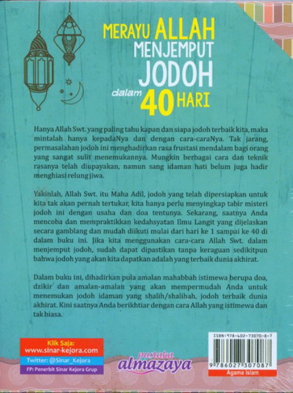 Cover Belakang Buku Merayu Allah Menjemput Jodoh dalam 40 Hari bk