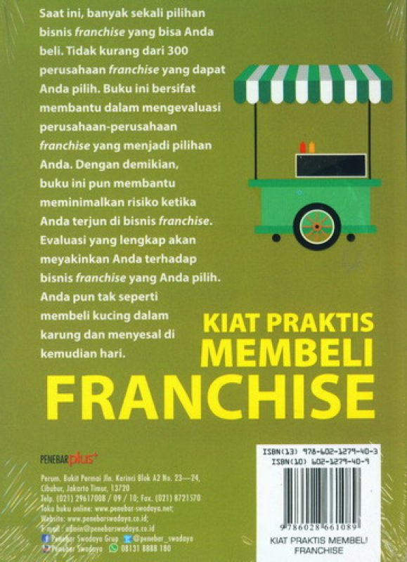 Cover Belakang Buku Kiat Praktis Membeli Franchise + CD