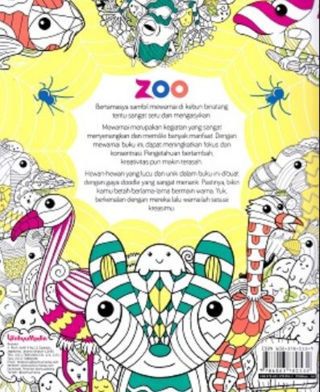 Cover Belakang Buku Zoo Coloring Book for Kids