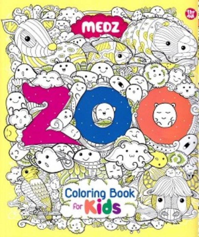 Cover Buku Zoo Coloring Book for Kids