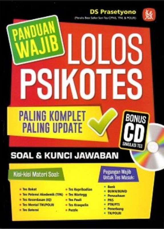 Cover Buku Panduan Wajid Lolos Psikotes Paling Komplet Paling Update