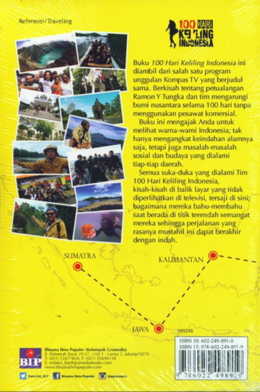 Cover Belakang Buku 100 Hari Keliling Indonesia