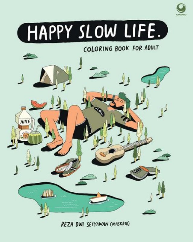 Cover Buku Happy Slow Life (Coloring Book)