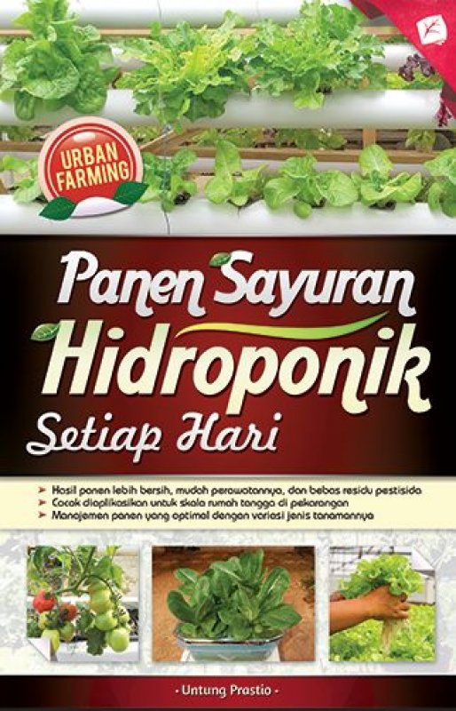 Cover Buku Panen Sayuran Hidroponik Setiap Hari