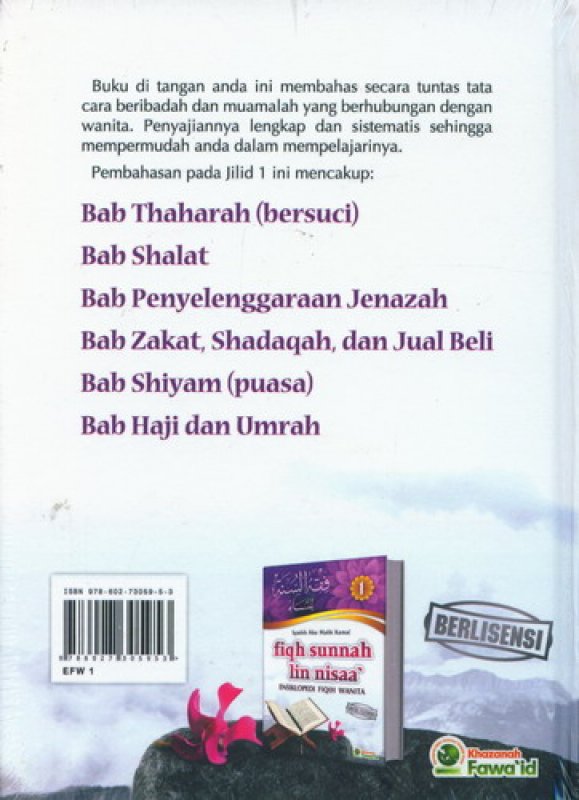 Cover Belakang Buku Fiqh Sunnah Lin Nisaa Jilid 1 (Ensiklopedi Fiqih Wanita)