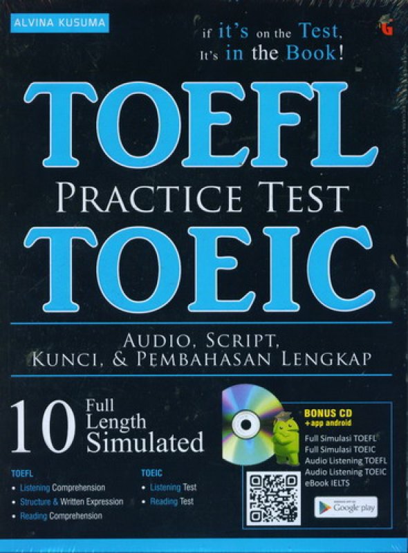 Cover Buku TOEFL Practice Test TOEIC (Bonus CD)