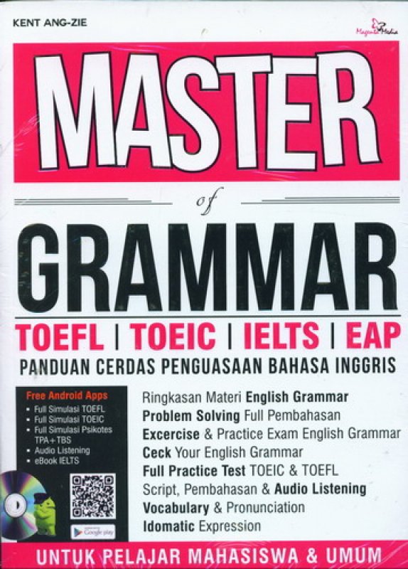 Cover Buku Master of Grammar TOEFL TOEIC IELTS EAP