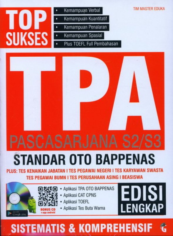 Cover Buku Top Sukses Psikotes TPA Pasca Sarjana S2/S3 