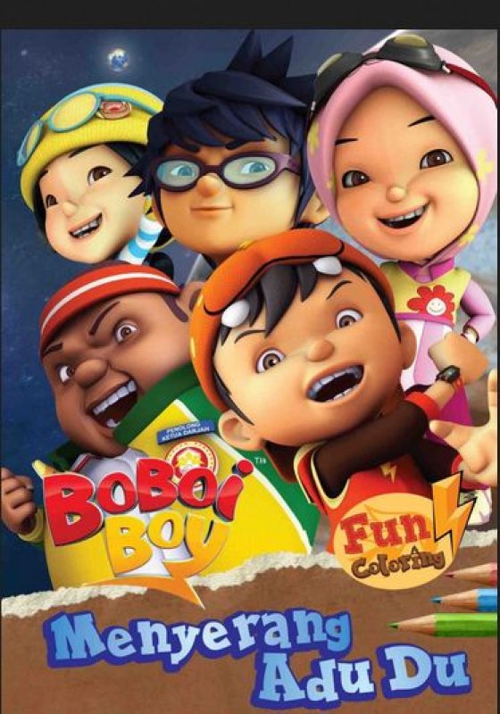 Cover Buku Boboi Boy Fun Coloring Menyerang Adu Du