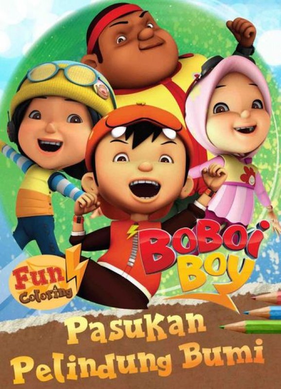 Cover Buku Boboi Boy Fun Coloring Pasukan Pelindung Bumi