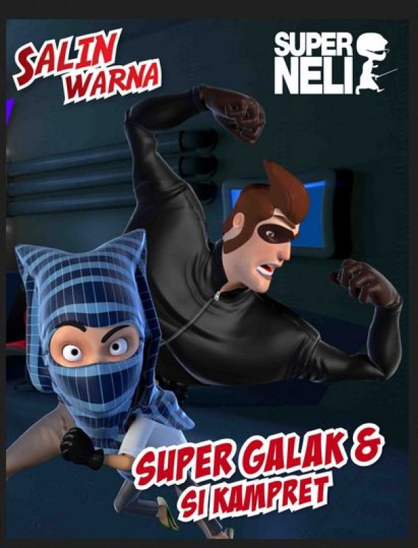 Cover Buku Salin Warna Superneli: Super Galak & Si Kampret
