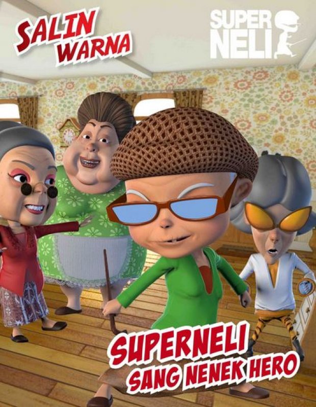 Cover Buku Salin Warna Superneli: Super Neli Sang Nenek Hero