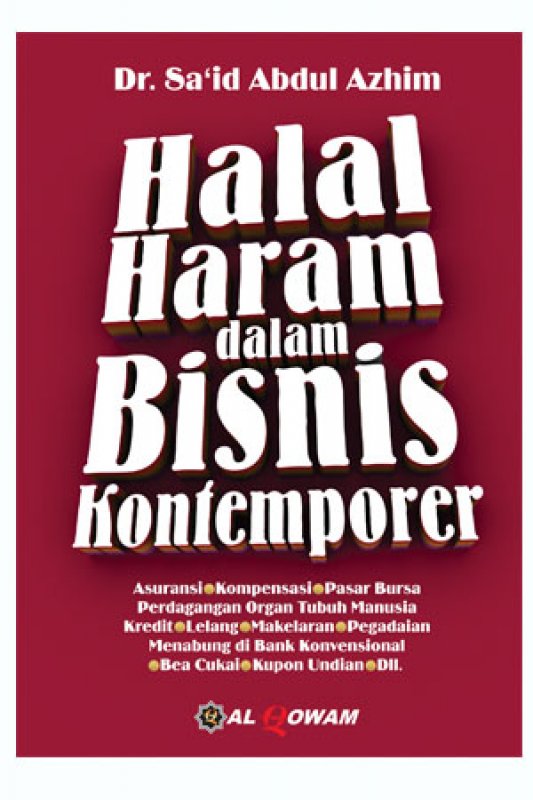 Cover Buku HALAL HARAM DALAM BISNIS KONTEMPORER