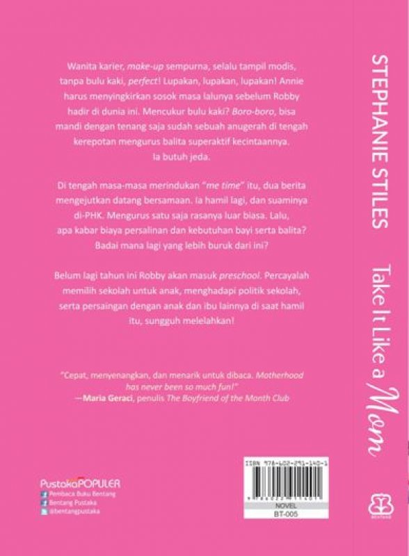 Cover Belakang Buku Momlit: Take It Like A Mom
