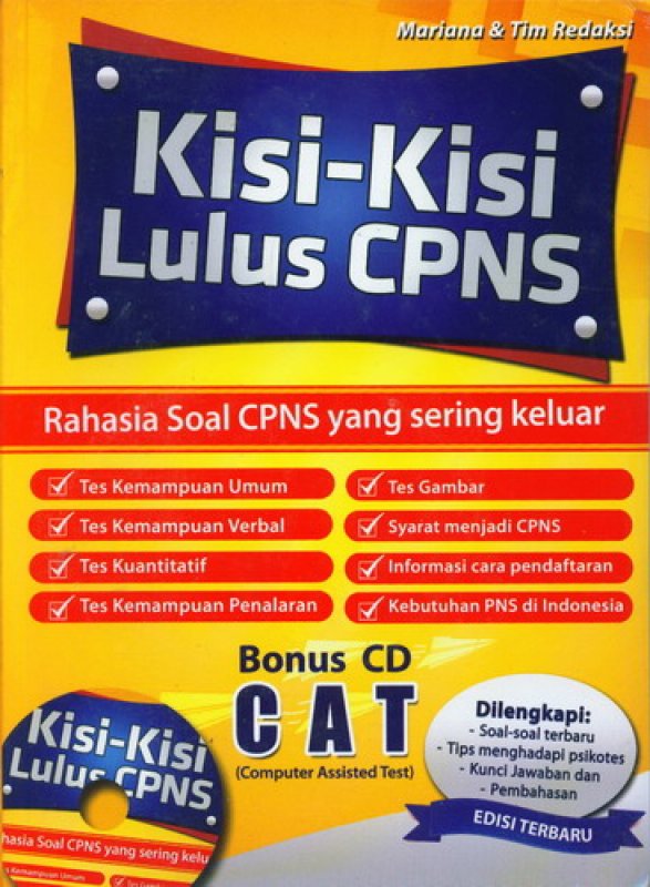 Cover Buku Kisi-Kisi Lulus CPNS [Bonus CD CAT]