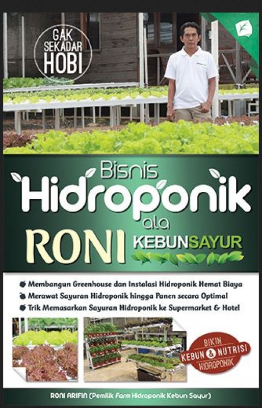 Cover Buku Bisnis Hidroponik Ala Roni Kebun Sayur