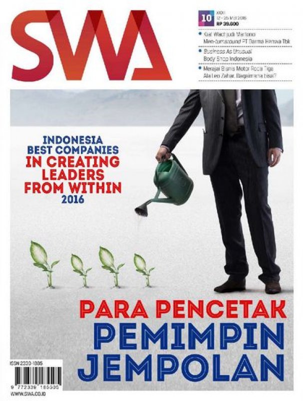 Cover Buku Majalah SWA Sembada No. 10 | 12-15 Mei 2016