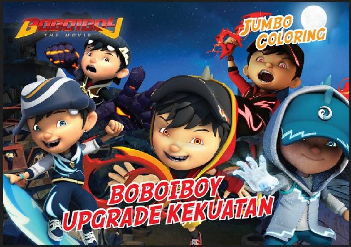 Cover Buku Jumbo Coloring Boboiboy: Boboiboy Upgrade Kekuatan