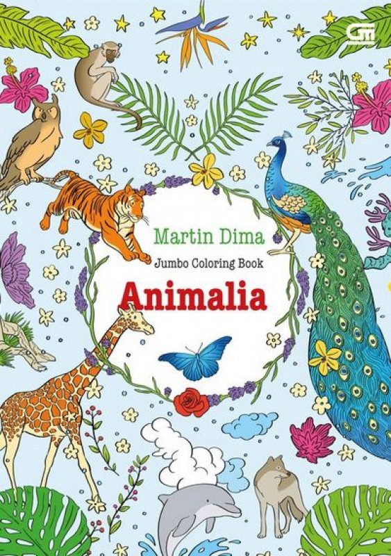 Cover Buku Anti Stress: Animalia - Coloring Book