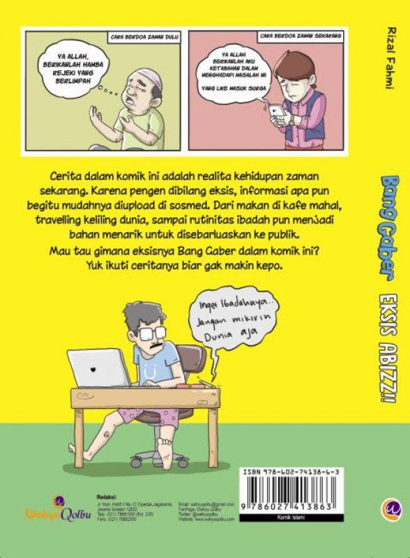 Cover Belakang Buku Bang Gaber Eksis Abizz (Disc 50%)
