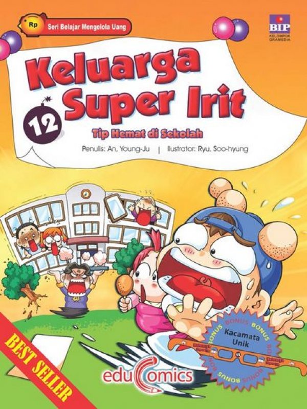 Cover Buku Keluarga Super Irit 12 : Tip Hemat Di Sekolah