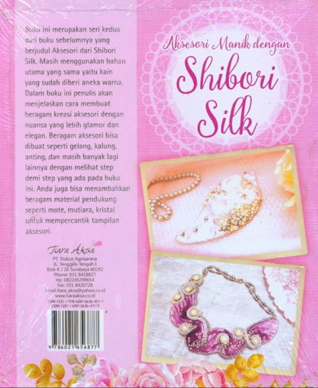 Cover Belakang Buku Aksesori Manik Dengan Shibori Silk
