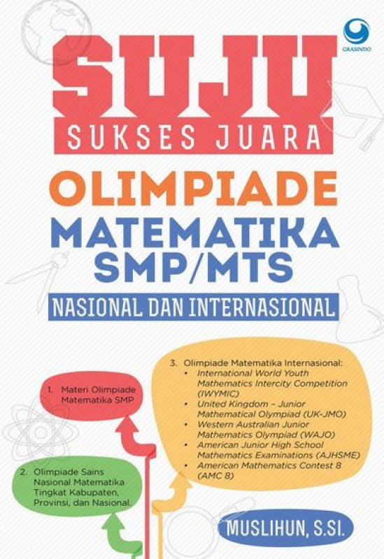 Cover Buku Sukses Juara Olimpiade Matematika SMP Nasional dan Internasional