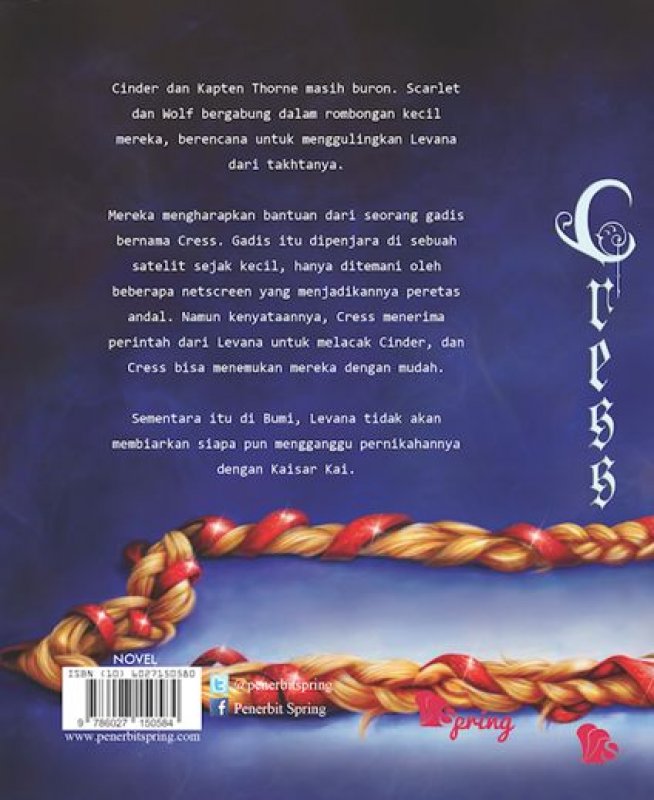 Cover Belakang Buku The Lunar Chronicles: Cress