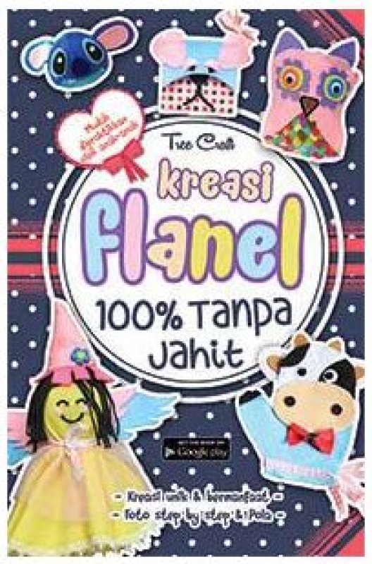Cover Buku Kreasi Flanel 100% Tanpa Jahit