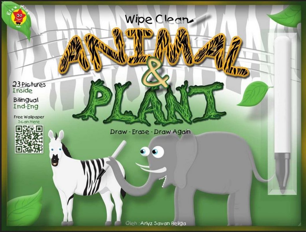Cover Buku Wipe Clean Animal And Plant