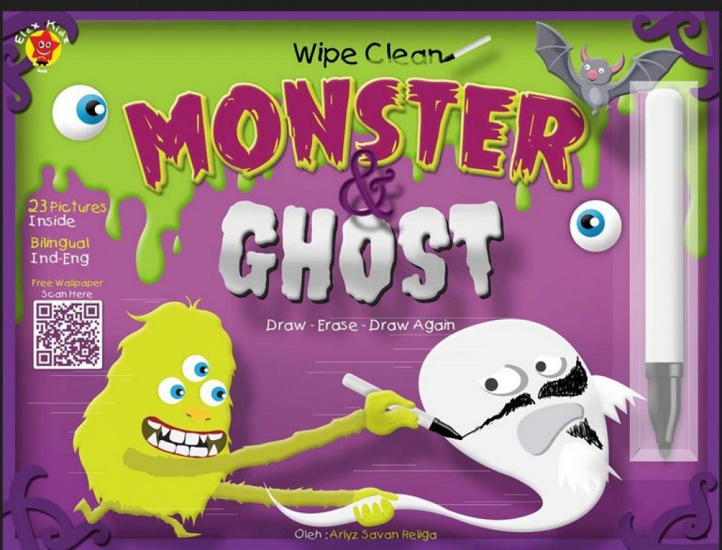 Cover Buku Wipe Clean Monster and Ghost