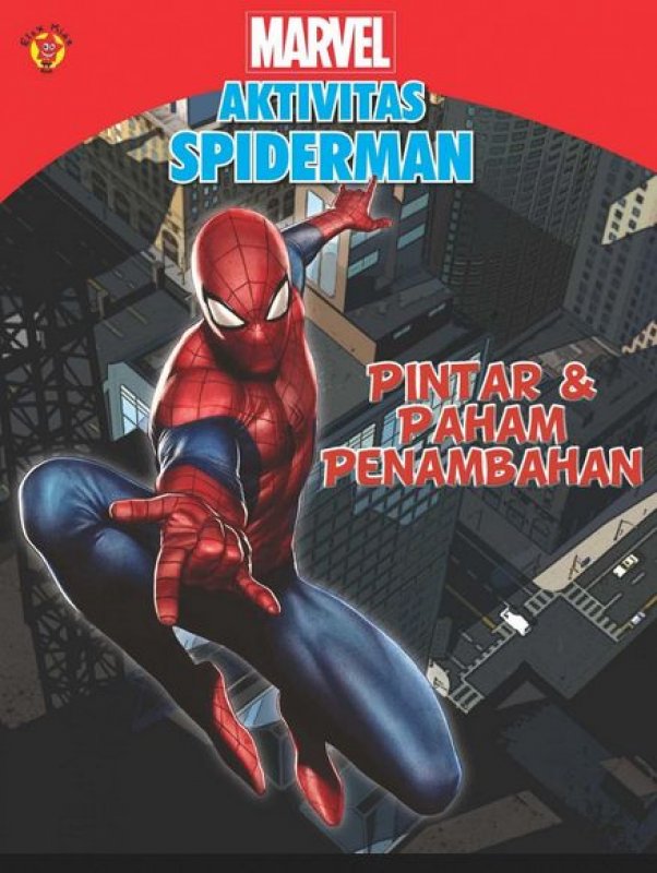 Cover Buku Aktivitas Spiderman: Pintar & Paham Penambahan