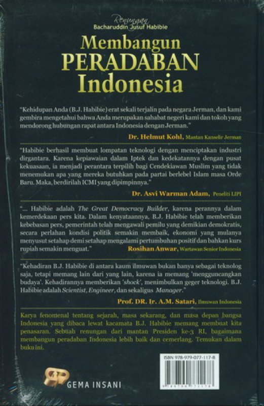 Cover Belakang Buku Membangun Peradaban Indonesia