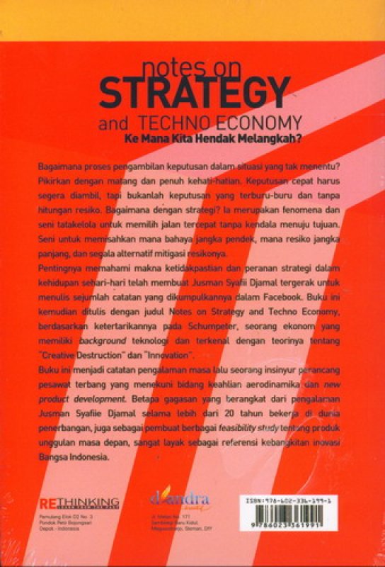 Cover Belakang Buku Notes On Strategy and Techno Economy