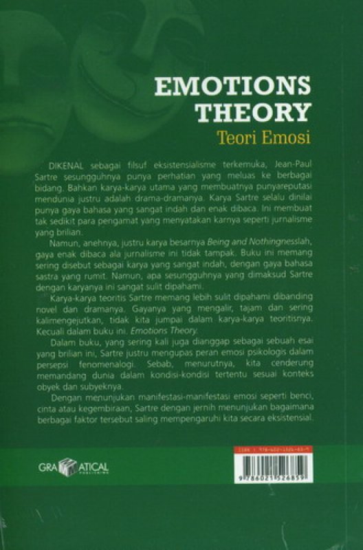 Cover Belakang Buku Emotions Theory - Teori Emosi 