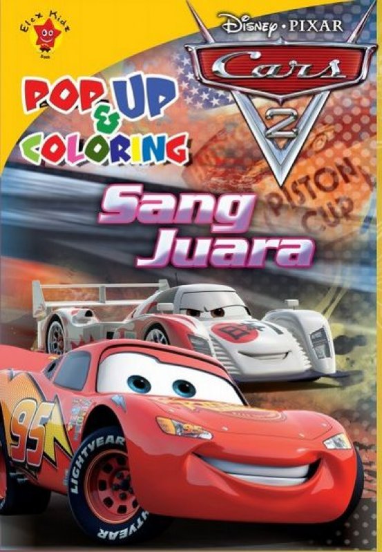 Cover Buku Pop Up And Coloring Cars 3:. Sang Juara
