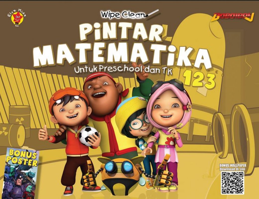 Cover Buku Wipe Clean Boboiboy - Pintar Matematika 123 [bonus poster]