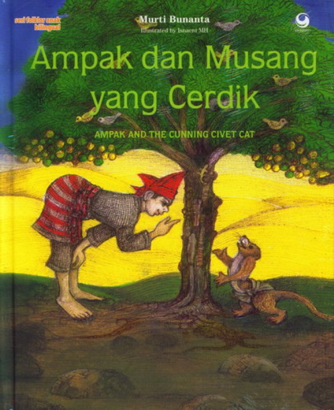 Cover Buku Ampak dan Musang yang Cerdik (Bilingual, HC)