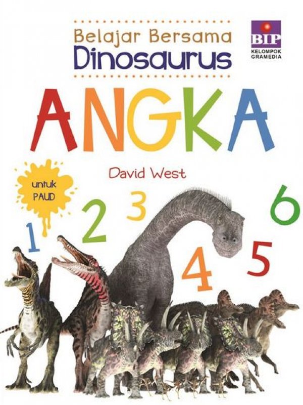 Cover Buku Belajar Bersama Dinosaurus : Angka