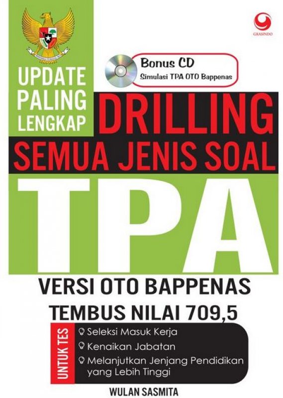 Cover Buku Update Paling Lengkap Drilling Semua Jenis Soal TPA Versi Oto Bappenas