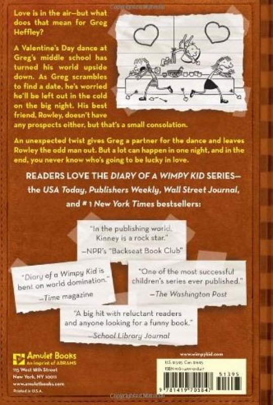 Cover Belakang Buku Diary of A Wimpy Kid #7 : The Third Wheel (US)