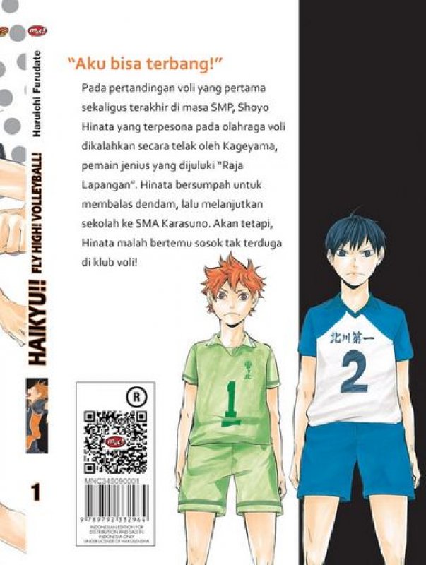 Cover Belakang Buku Haikyu! Fly High! Volleyball 01