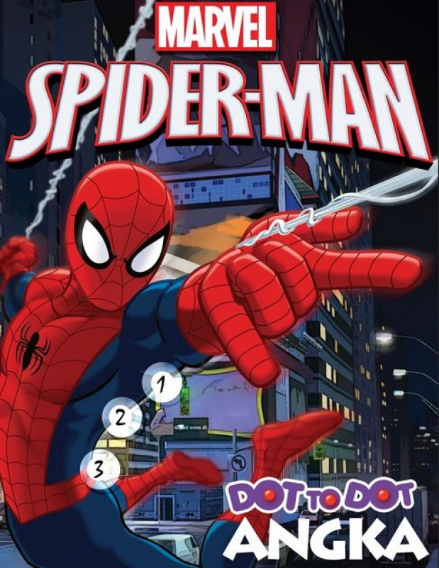 Cover Buku Dot To Dot Spiderman: Angka