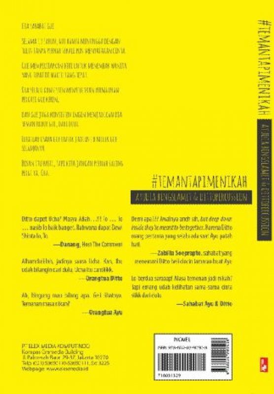 Cover Belakang Buku #TemantapiMenikah [Edisi TTD] Pre Order