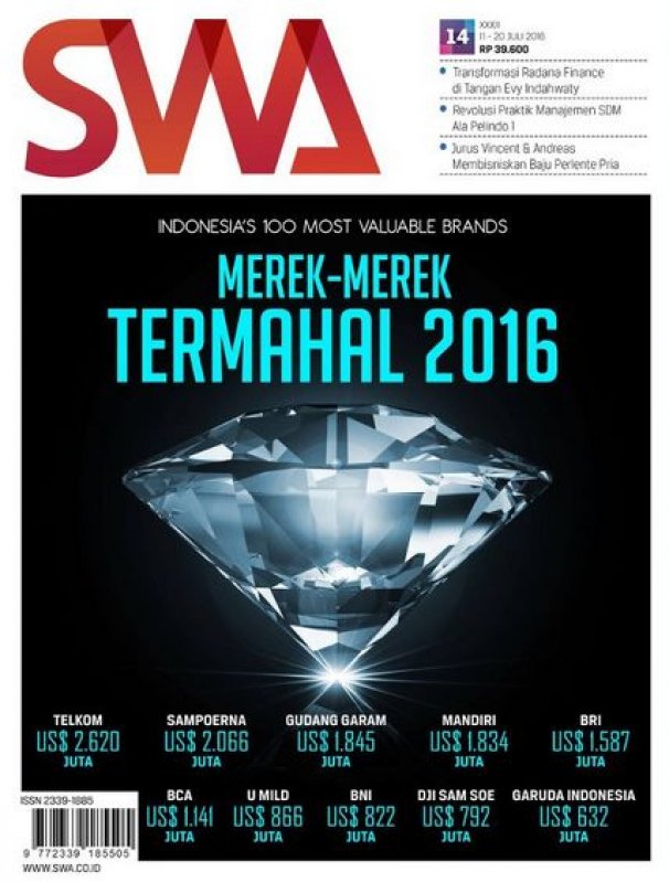 Cover Buku Majalah SWA Sembada No. 14 | 11-20 Juli 2016