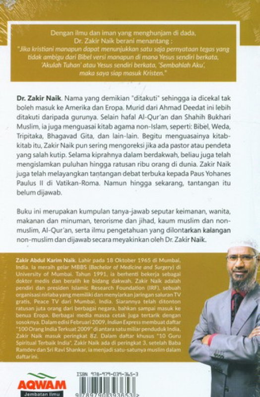 Cover Belakang Buku Debat Islam VS Non-Islam [Hard Cover]