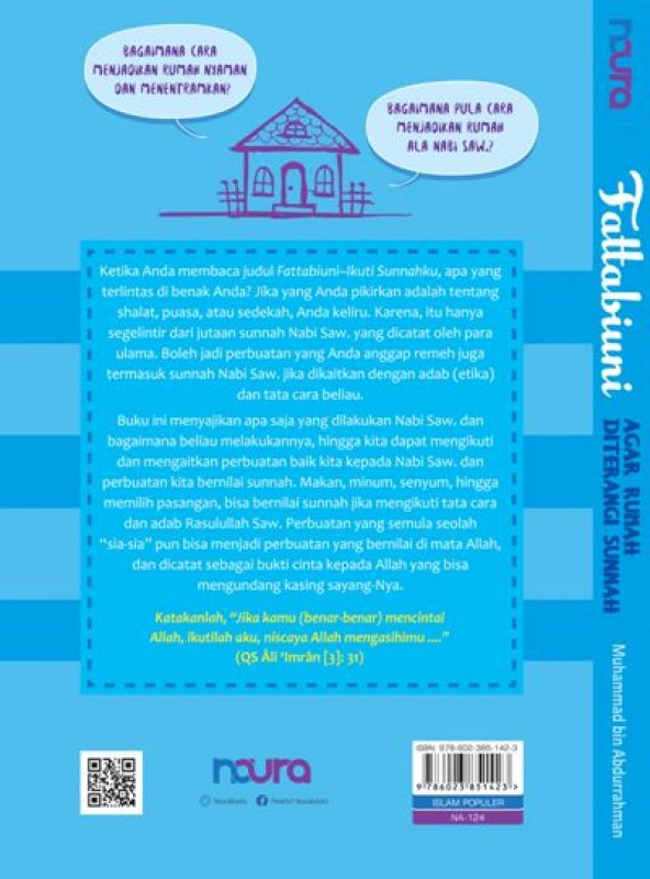 Cover Belakang Buku Fattabiuni #1: Agar Rumah Diterangi Sunnah