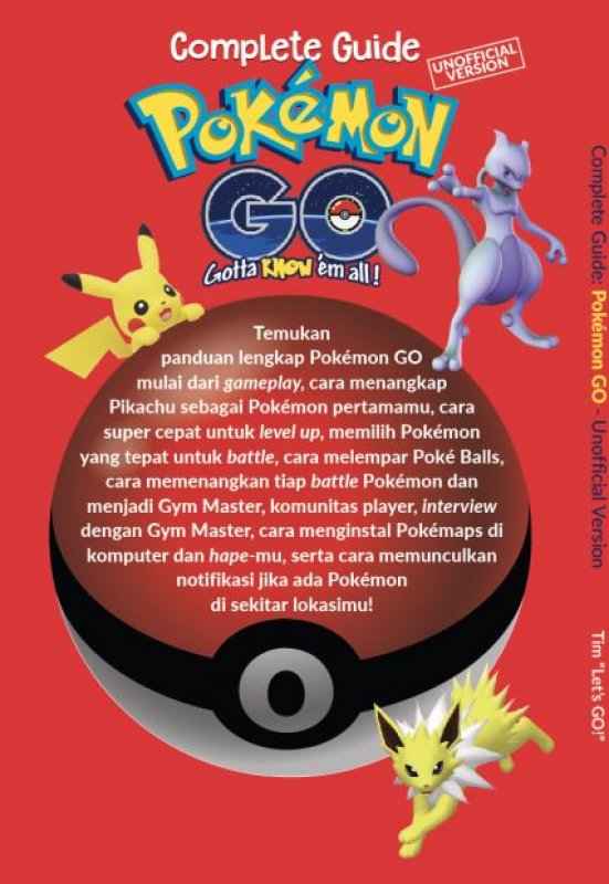 Cover Belakang Buku Complete Guide Pokemon Go [UNOFFICIAL VERSION]