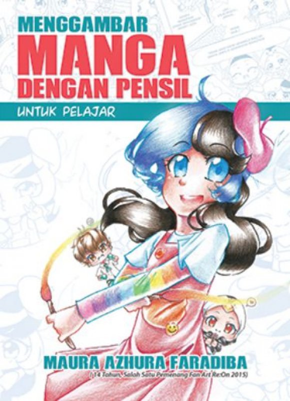 Cover Buku Menggambar Manga dengan Pensil untuk Pelajar