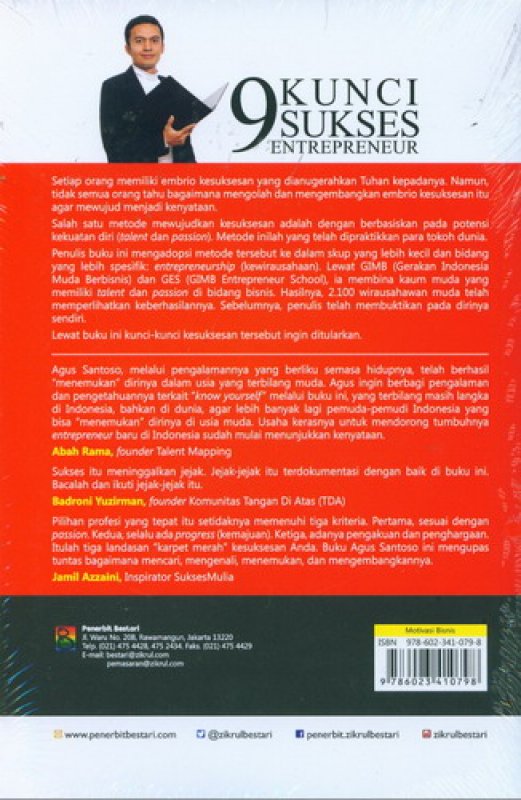 Cover Belakang Buku 9 Kunci Sukses Entrepreneur